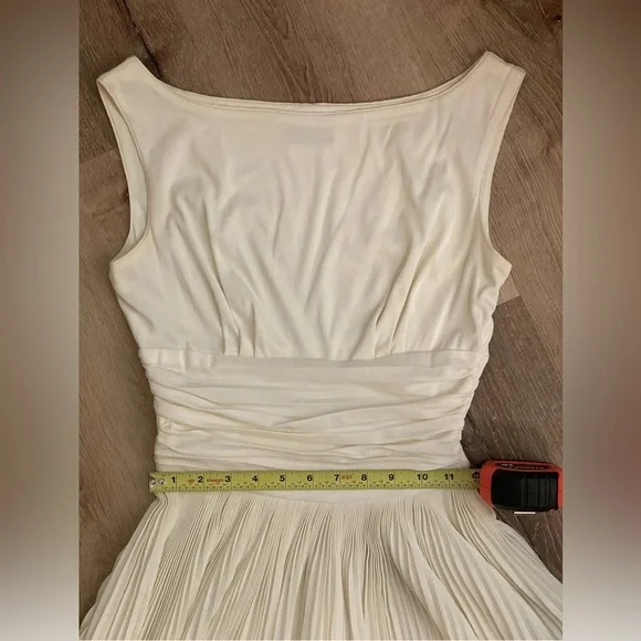 Vintage 50s Koret fit n flare midi dress accordion pleats XS VLV Marilyn Monroe - Picture 7 of 13